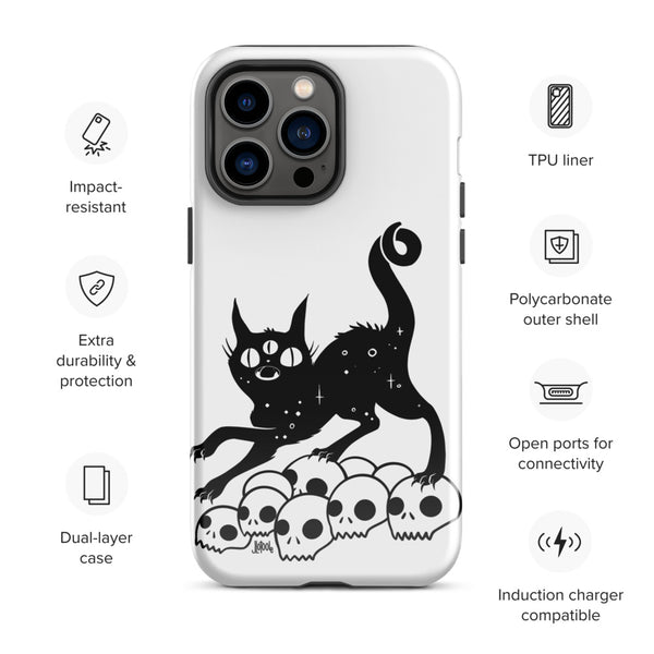 Cat On Skulls, Tough Case For iPhone®