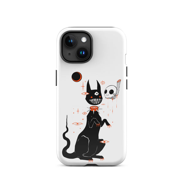 Black Cat & Skull Phone Case, Goth Accessories