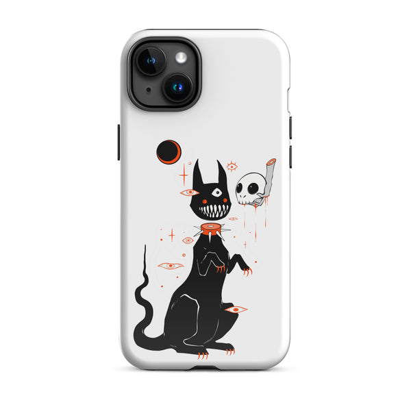 Black Cat & Skull Phone Case, Goth Accessories