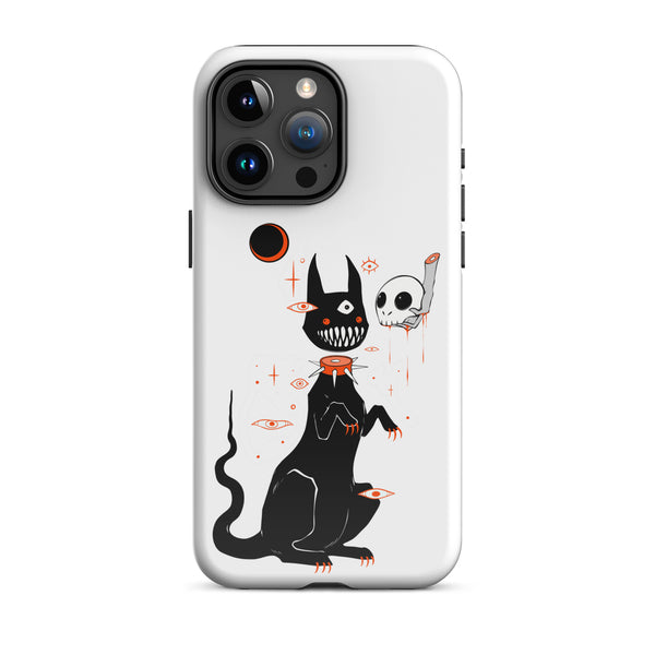 Black Cat & Skull Phone Case, Goth Accessories