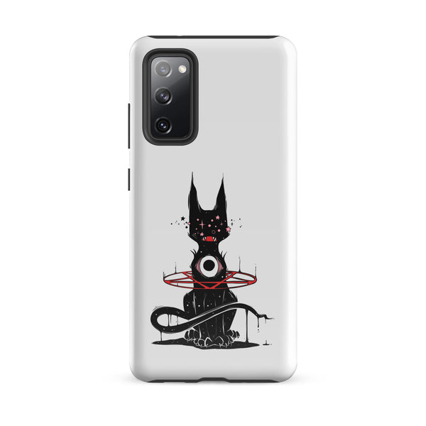 Demon Cat, Tough case for Samsung® featuring original art of a demon cat illustration on a durable phone case.