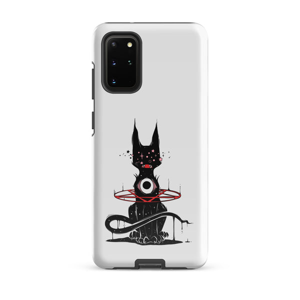 Demon Cat, Tough case for Samsung® featuring original illustration of a demon cat design.