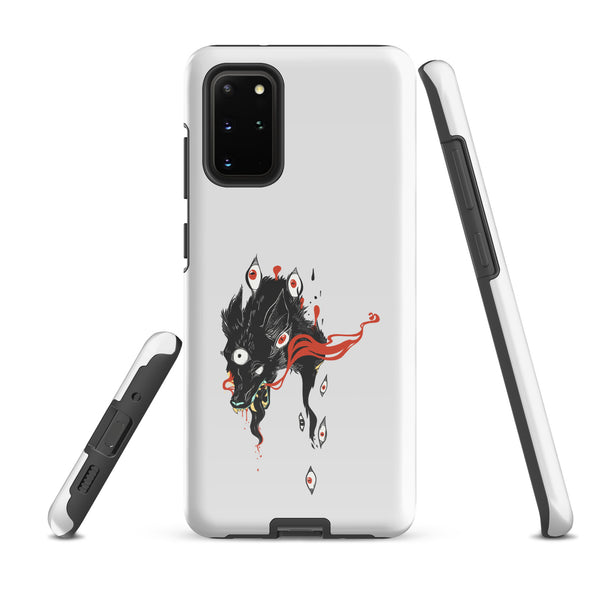 Wolf, Tough case for Samsung® with original wolf illustration on glossy design, impact-resistant for Galaxy S20 Plus.