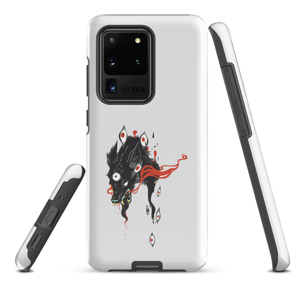 Wolf, Tough case for Samsung® featuring original wolf illustration and durable design for Galaxy S20 Ultra.