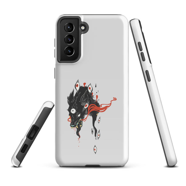 Wolf, Tough case for Samsung® with original wolf illustration, glossy finish, compatible with Samsung Galaxy S21 Plus.