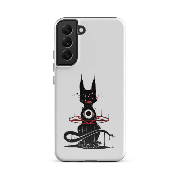 Demon Cat, Tough case for Samsung® with original illustration of a demon cat design.