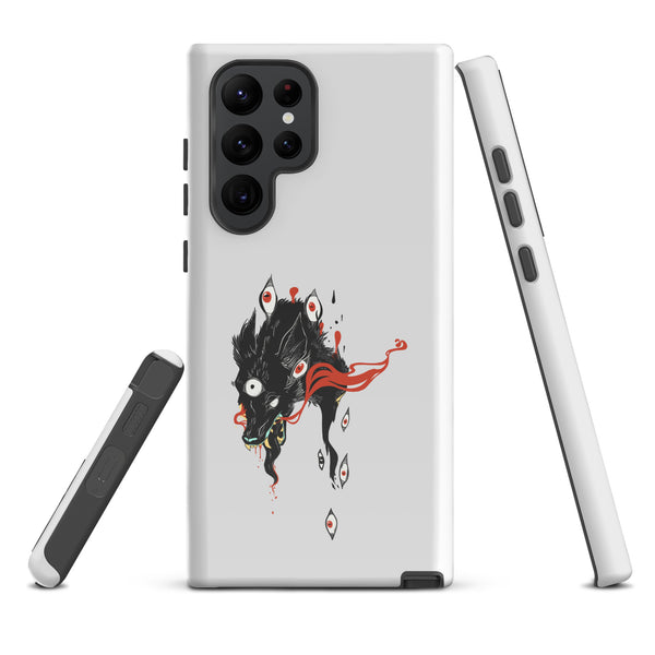 Wolf, Tough case for Samsung® featuring original wolf illustration on a glossy, durable design for Samsung Galaxy S22 Ultra.
