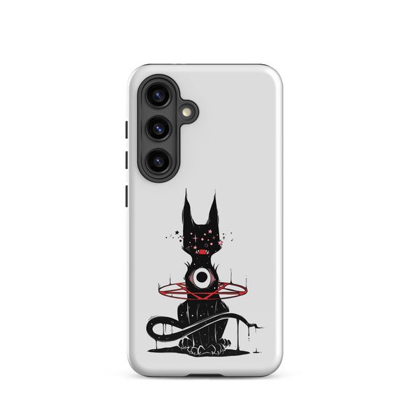 Demon Cat, Tough case for Samsung® with original illustration of a demon cat design.