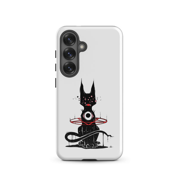 Demon Cat, Tough case for Samsung® featuring original illustration of a demon cat design.