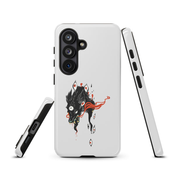 Wolf, Tough case for Samsung® featuring a unique wolf illustration on a glossy design, compatible with Samsung Galaxy S26.