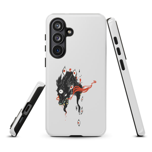 Wolf, Tough case for Samsung® featuring a unique wolf illustration on a glossy dual-layer design.