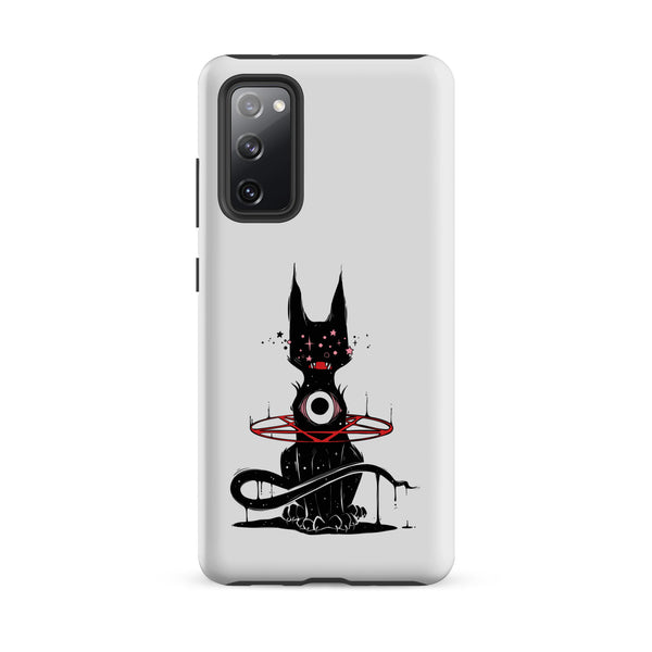 Demon Cat, Tough case for Samsung® featuring original illustration of a demon cat on a durable phone case.