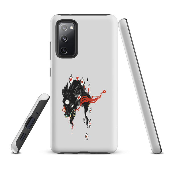 Wolf, Tough case for Samsung® featuring a unique wolf illustration with vibrant colors and a protective gray cover.