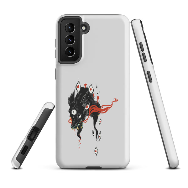 Wolf, Tough case for Samsung® featuring unique wolf illustration on a matte finish, compatible with Samsung Galaxy S21 Plus.
