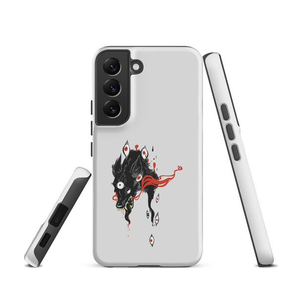 Wolf, Tough case for Samsung® with wolf illustration, shock-absorbing, matte finish, designed for Samsung Galaxy S22.