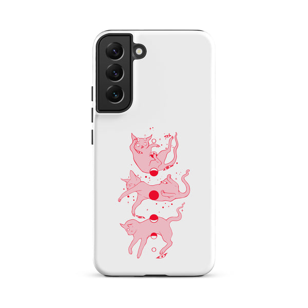 Cat Phases, Tough case for Samsung® featuring original cat illustration and impact-resistant design.