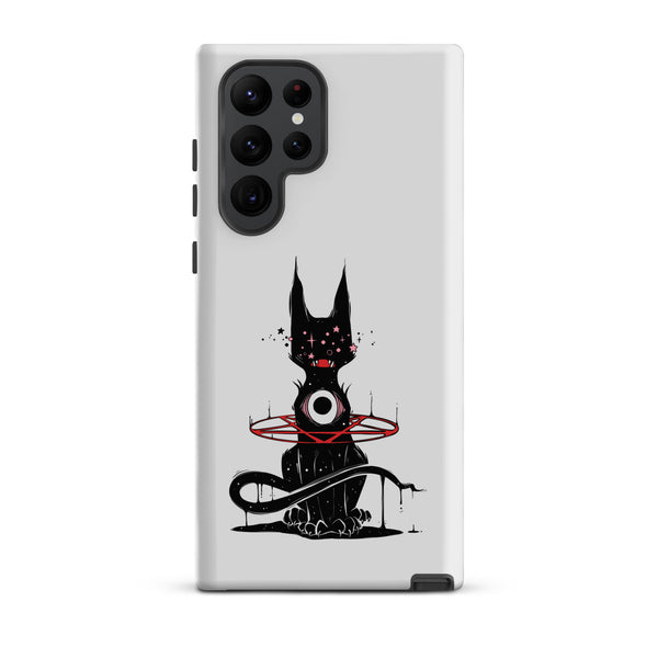 Demon Cat, Tough case for Samsung® with original illustration of a demon cat design.
