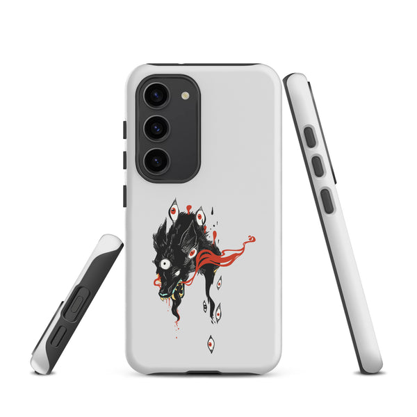 Wolf, Tough case for Samsung® featuring original wolf illustration with impact-resistant design for Galaxy S23.