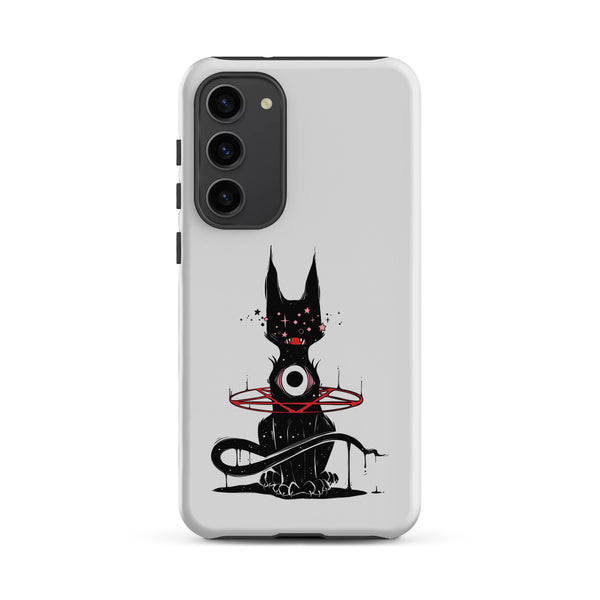 Demon Cat, Tough case for Samsung® featuring an original illustration of a demon cat design.