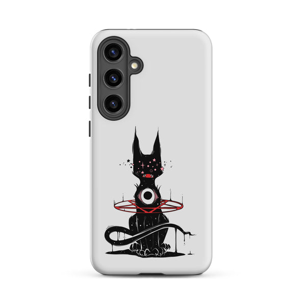 Demon Cat, Tough case for Samsung® featuring original illustration of a demon cat design.