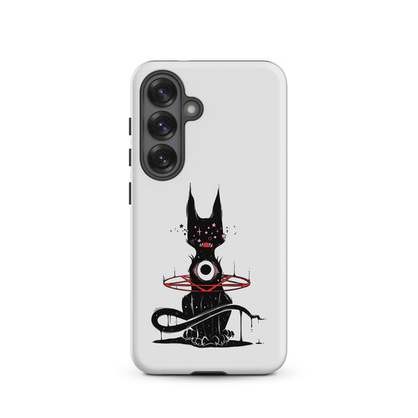 Demon Cat, Tough case for Samsung® with a striking illustration of a demon cat design.