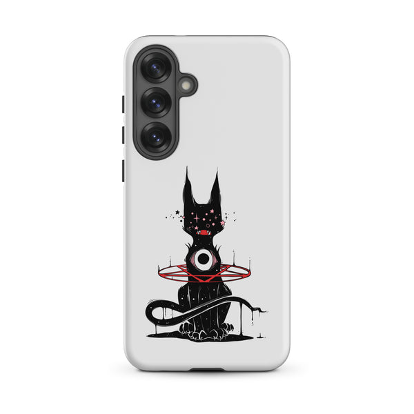 Demon Cat, Tough case for Samsung® featuring original illustration on impact-resistant phone cover.