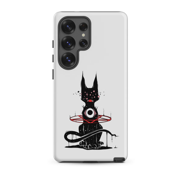 Demon Cat, Tough case for Samsung® featuring original illustration of a demon cat design.