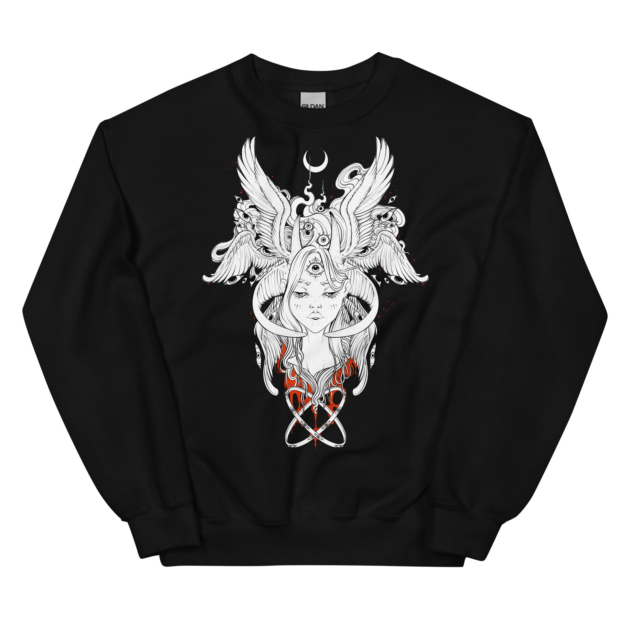 Demon Angel Woman Sweatshirt, Goth Clothing