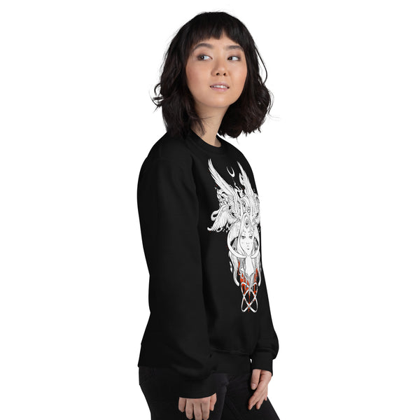 Demon Angel Woman Sweatshirt, Goth Clothing