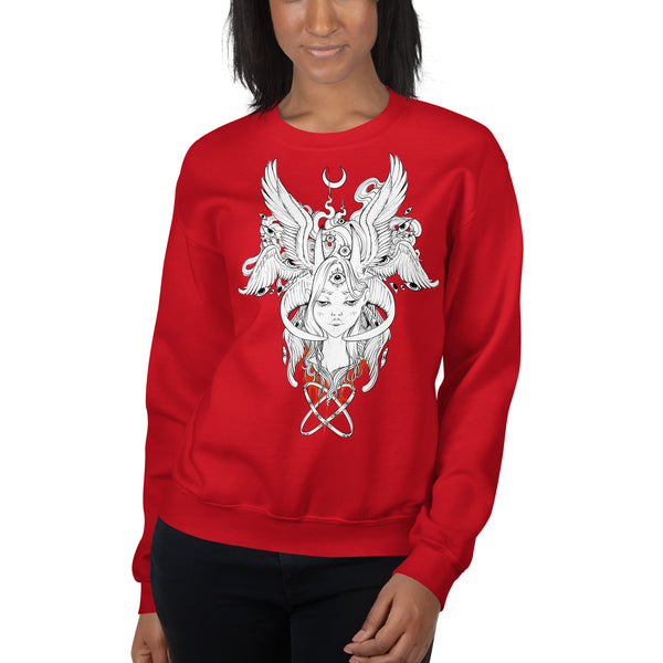 Demon Angel Woman Sweatshirt, Goth Clothing