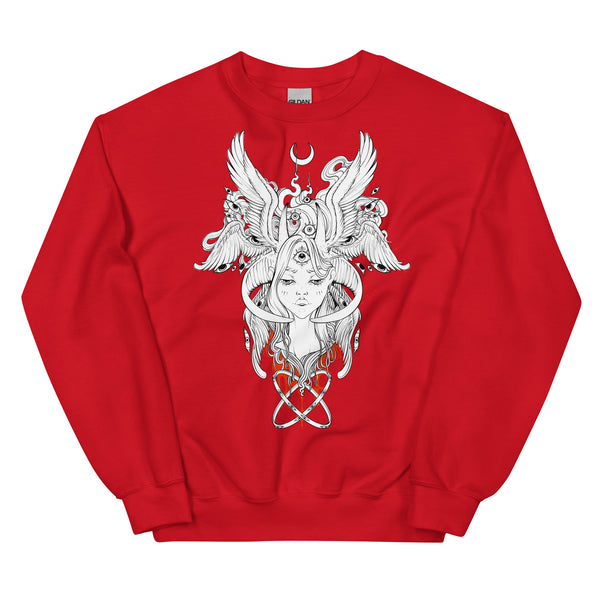 Demon Angel Woman Sweatshirt, Goth Clothing