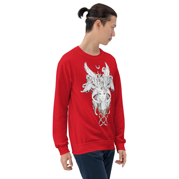 Demon Angel Woman Sweatshirt, Goth Clothing