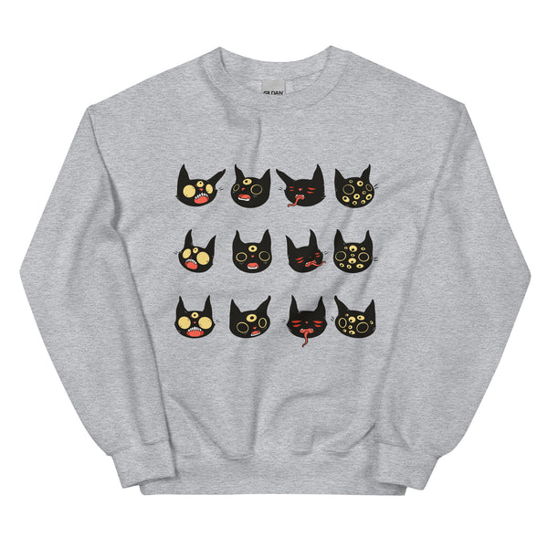Cat Faces, Unisex Sweatshirt
