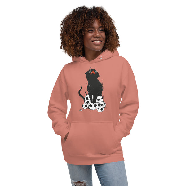 Cat And Skulls 2, Unisex Hoodie