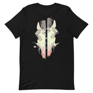 Split Face Horse, Unisex T-Shirt