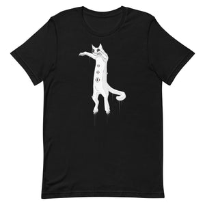 Spooky White Cat, Unisex T-Shirt