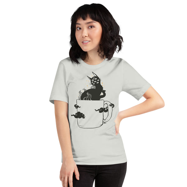 Cat In Coffee Cup, Unisex T-Shirt
