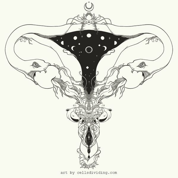 Snake Uterus Lilith, Hoodie, Black