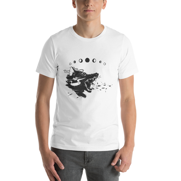 Wolf With Eyes Unisex T-Shirt, White
