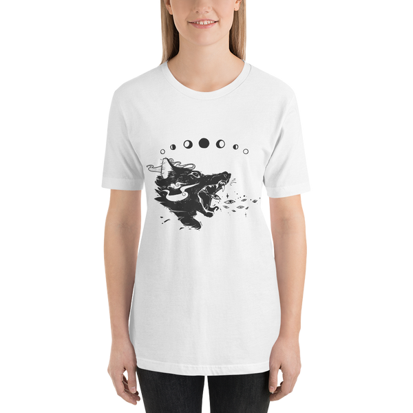 Wolf With Eyes Unisex T-Shirt, White