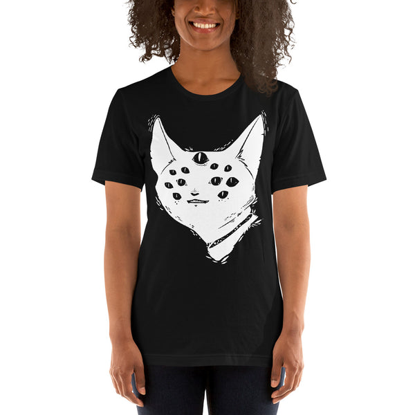 Many Eyed Cat Creature, Unisex T-Shirt