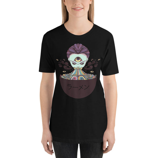 Magic Rainbow Ramen, Black Unisex T-Shirt
