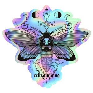 Death Head Moth, Holographic Sticker