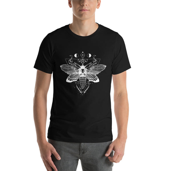 Death Head Moth, Unisex T-Shirt, Black