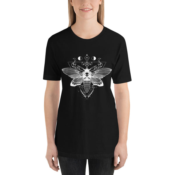 Death Head Moth, Unisex T-Shirt, Black