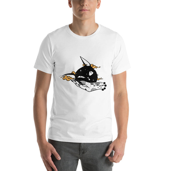 shirt with art by jenn otoole