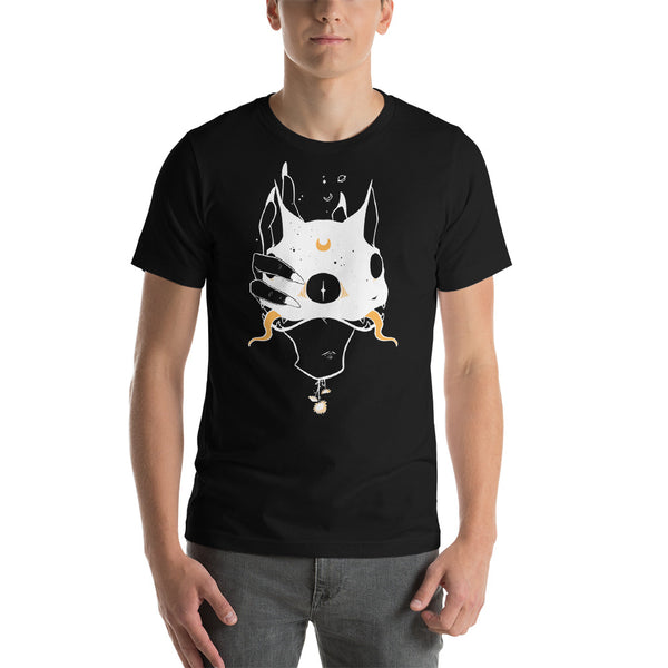 Two Headed Cat, Unisex T-Shirt, Black