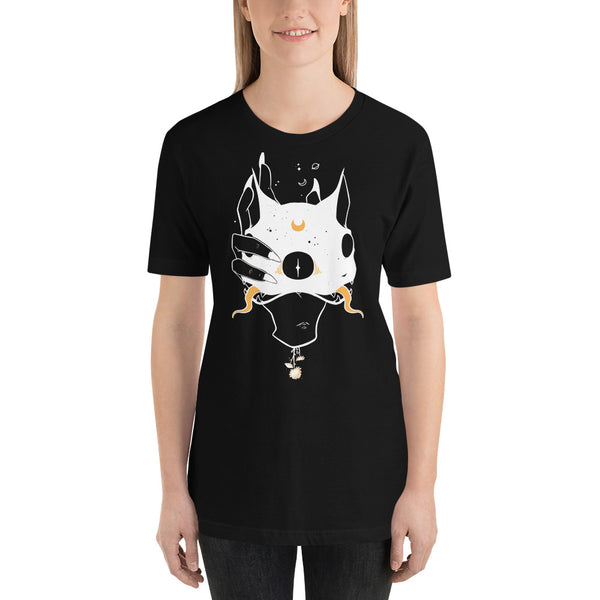 Two Headed Cat, Unisex T-Shirt, Black