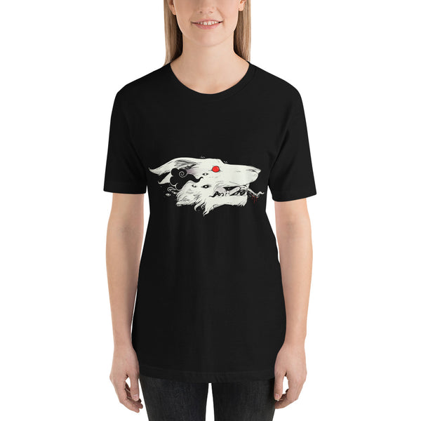 Wolf, Unisex T-Shirt, Black
