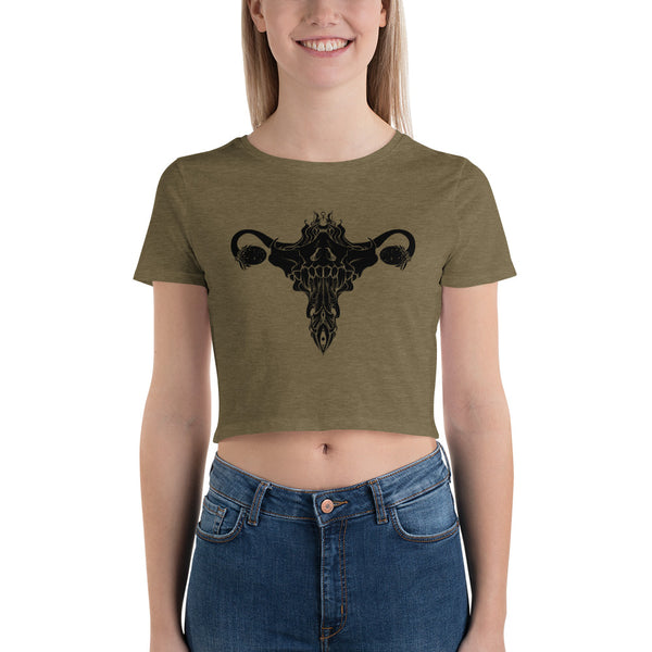 Death Metal Uterus, Women’s Crop Top